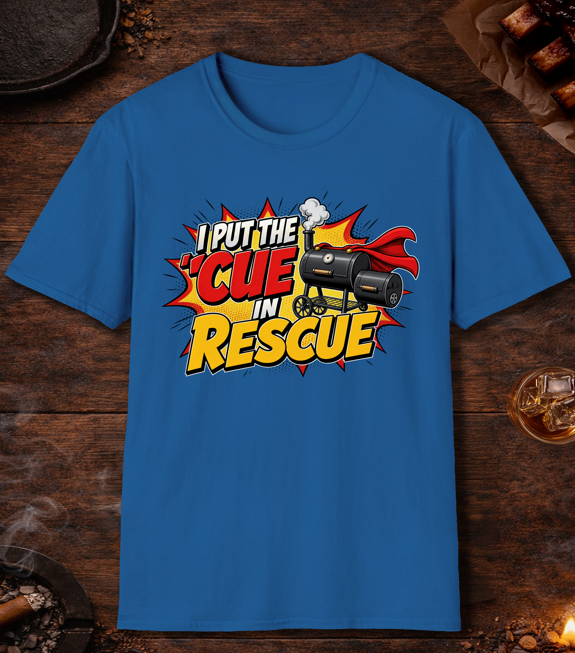 Cue in Rescue T-Shirt - Royal