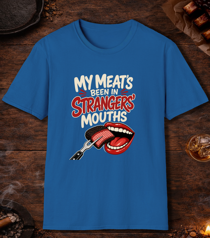 Meat in Strangers Mouths T-Shirt - Royal