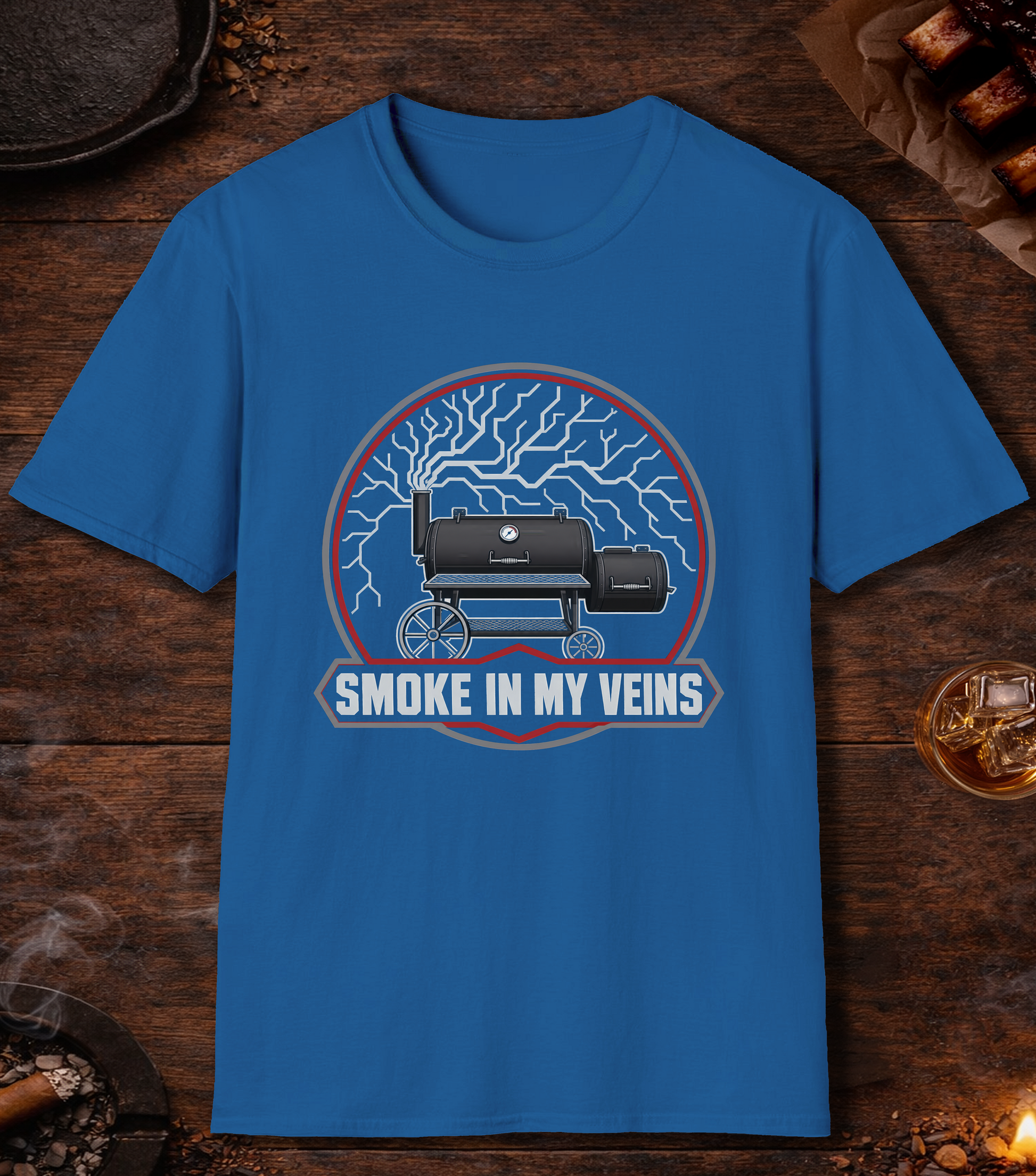 Smoke in My Veins T-Shirt - Royal