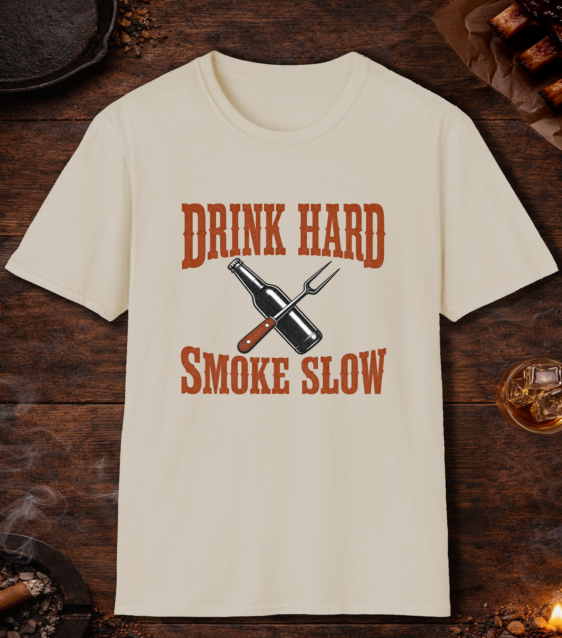 Drink Hard Smoke Slow T-Shirt - Sand