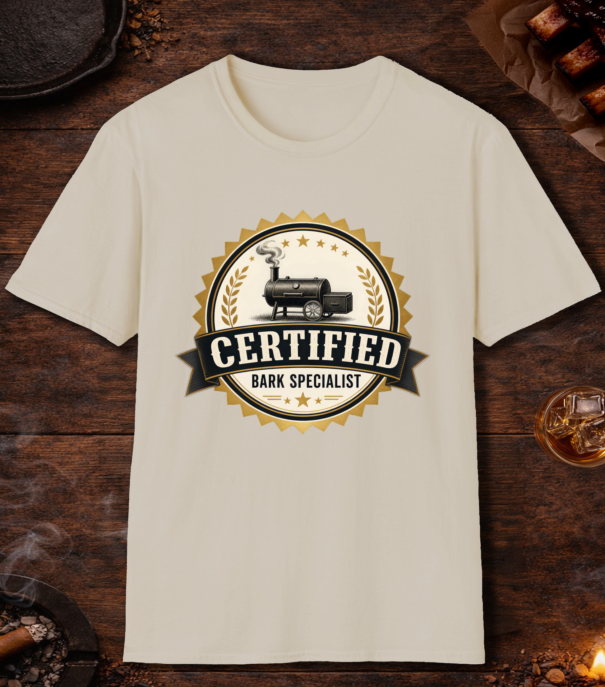 Certified Bark Specialist T-Shirt - Sand