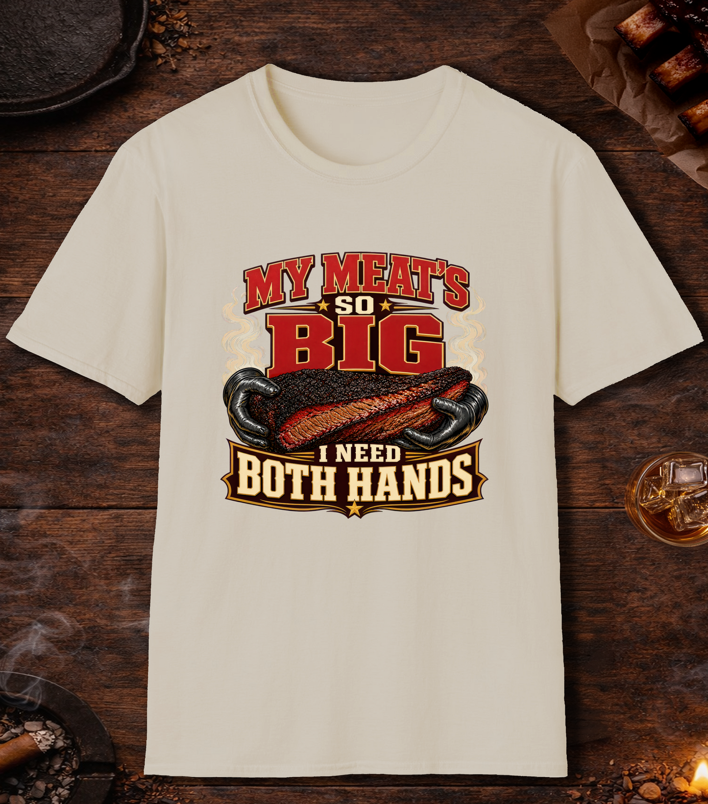 Meats So Big T-Shirt - Sand