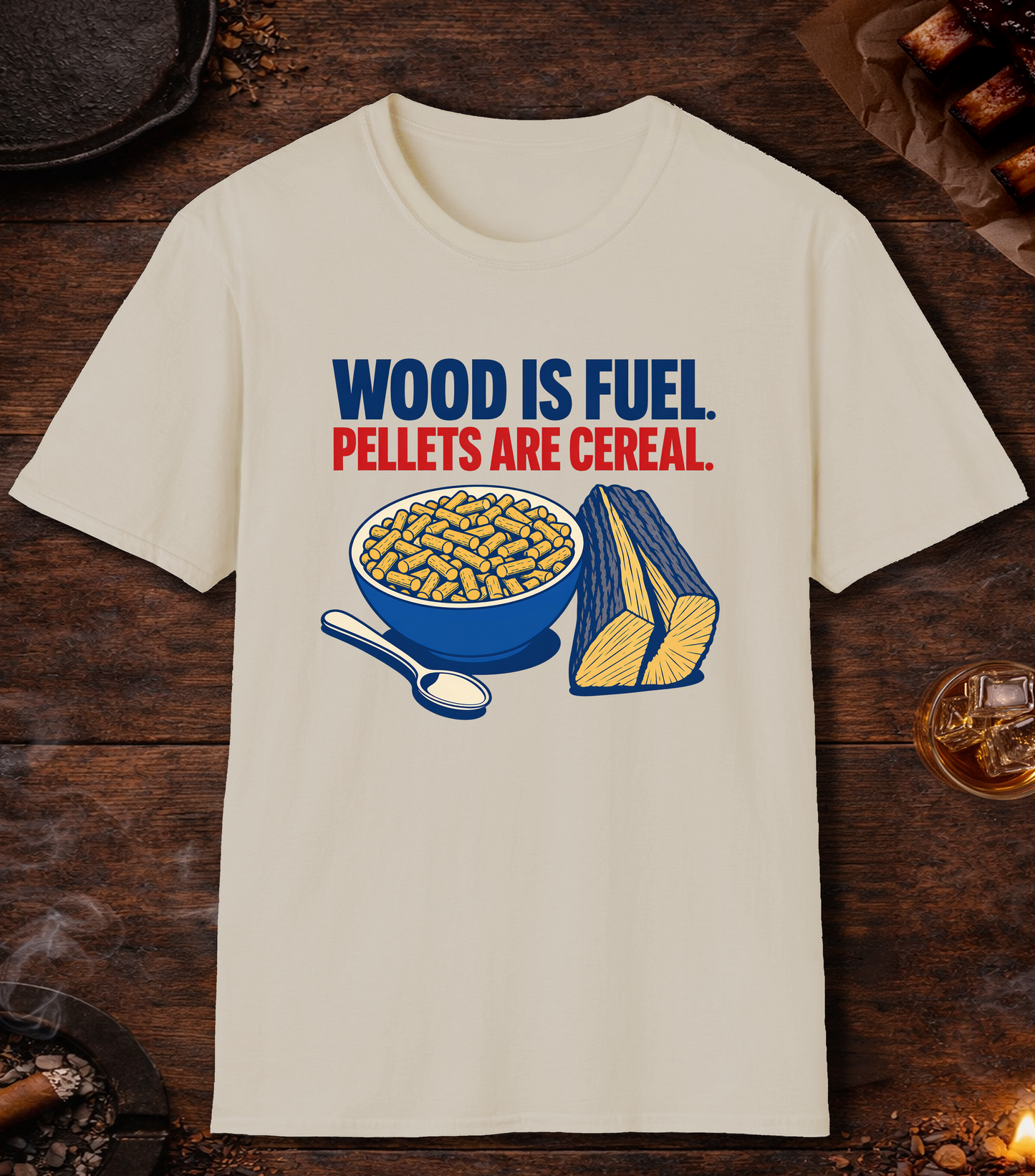 Pellets Are Cereal T-Shirt - Sand