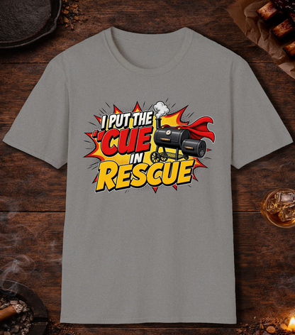 Cue in Rescue T-Shirt - Sport Grey