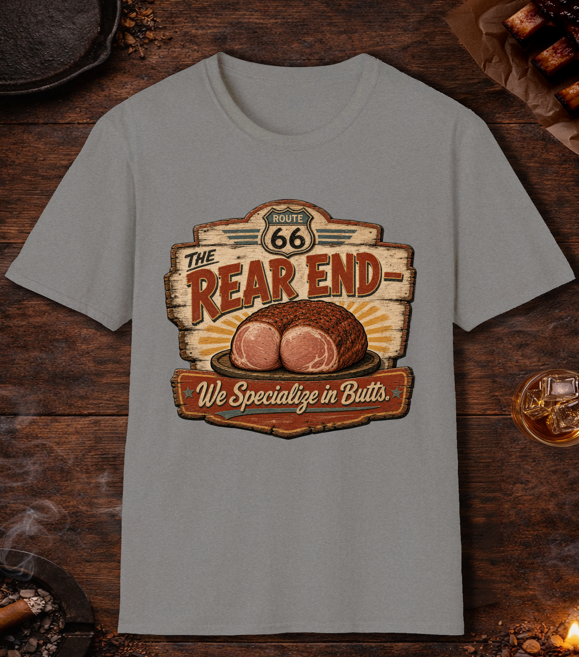 The Rear End T-Shirt - Sport Grey