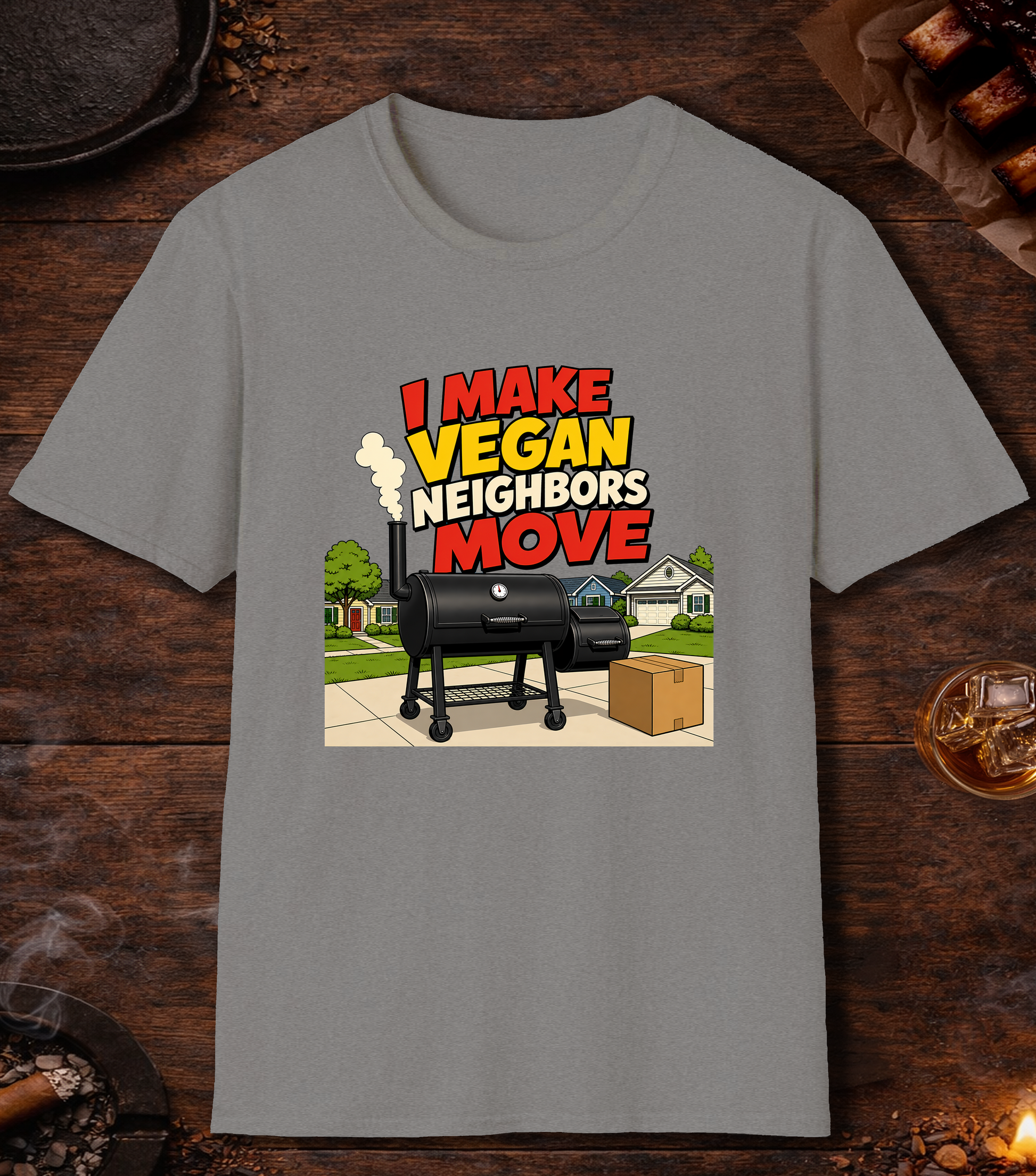 I Make Vegan Neighbors Move - Sport Grey