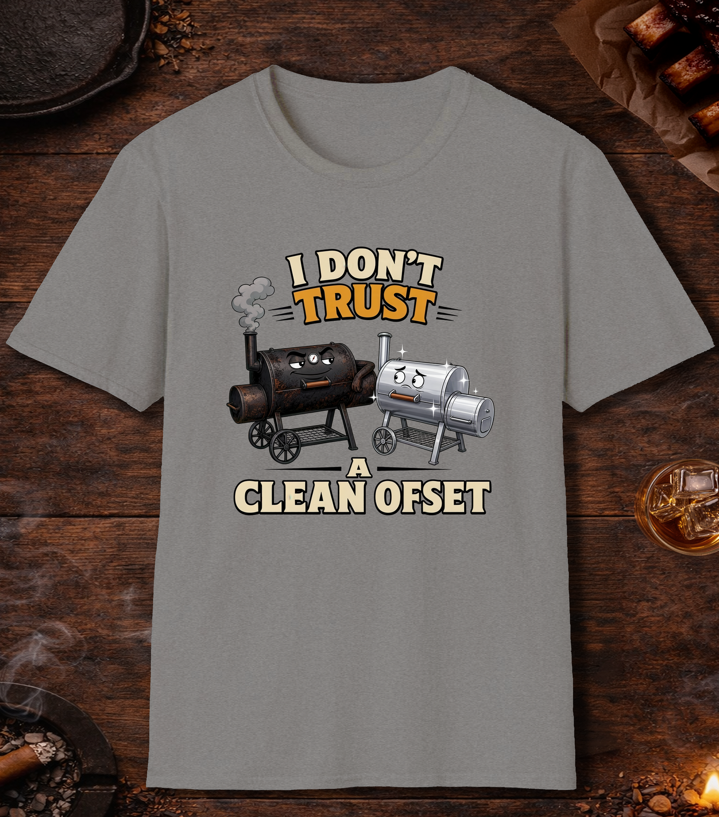 Don't Trust a Clean Offset T-Shirt - Sport Grey