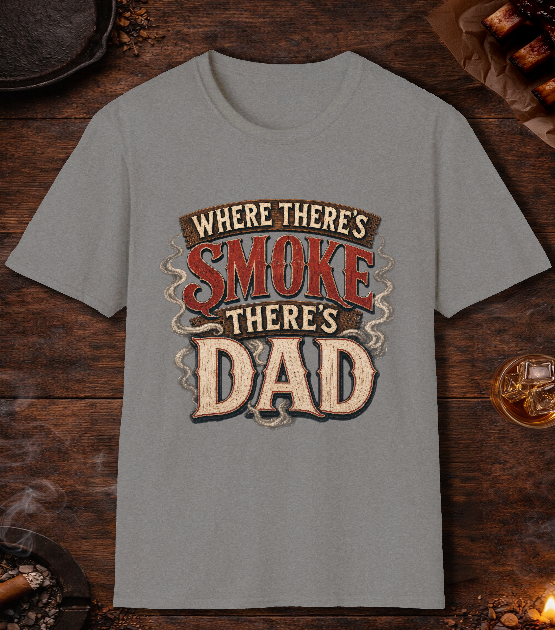 Where There's Smoke T-Shirt - Sport Grey