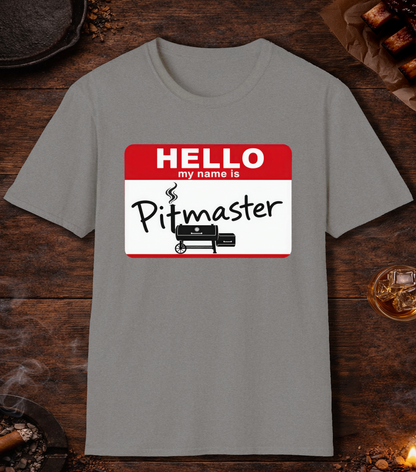 Hello My Name Is Pitmaster T-Shirt - Sport Grey