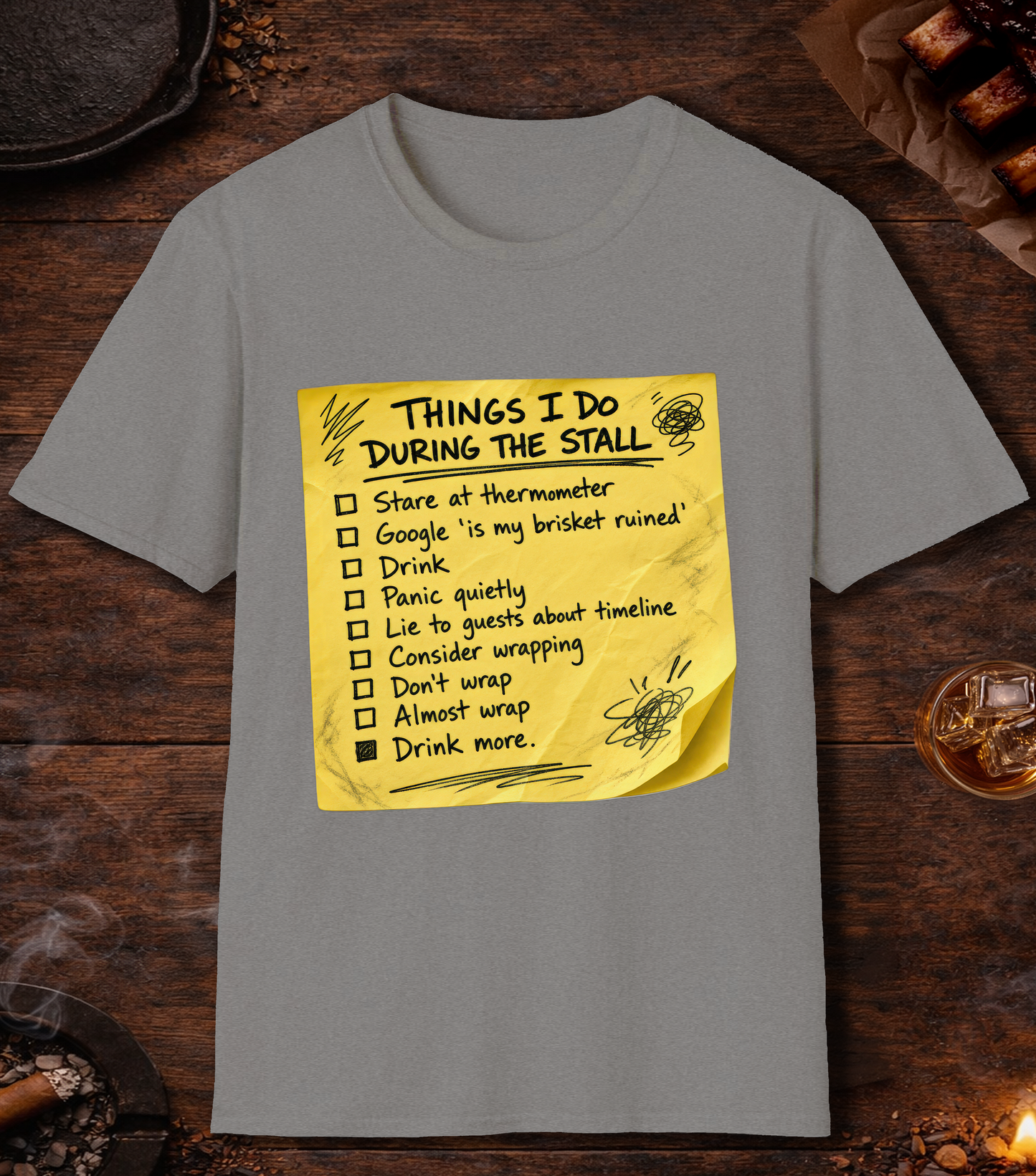 Things I Do During Stall T-Shirt - Sport Grey