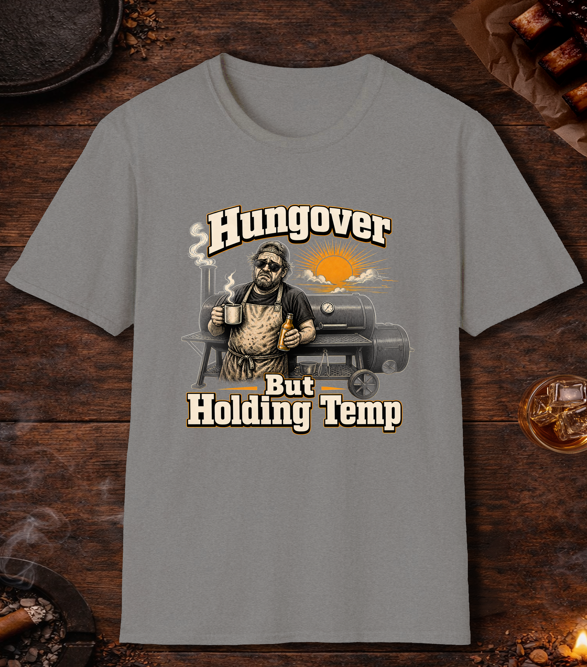Hungover But Holding - Sport Grey