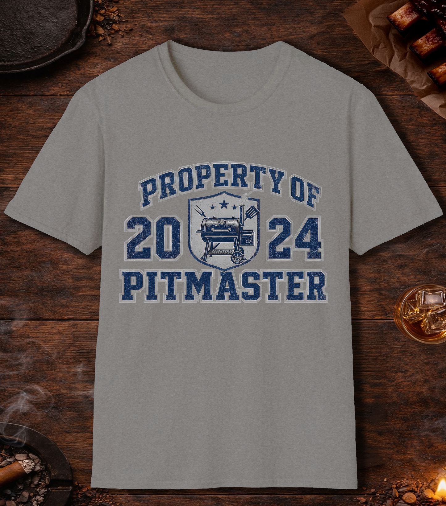 Property of Pitmaster T-Shirt - Sport Grey