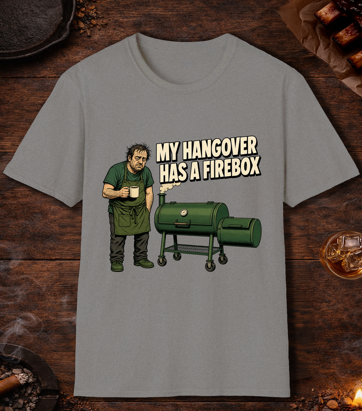 My Hangover Has A Firebox - Sport Grey