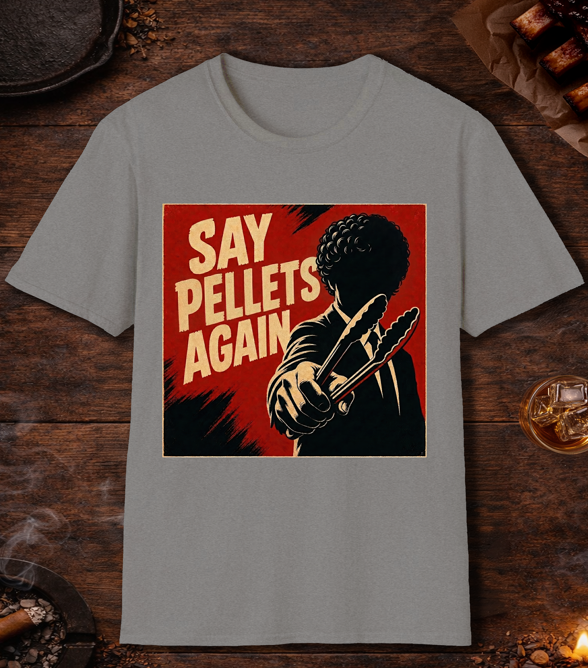Say Pellets Again T-Shirt - Sport Grey