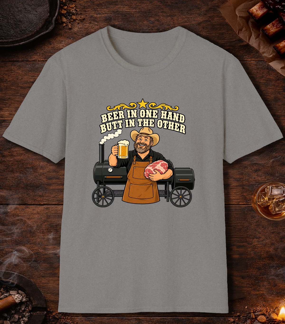 Beer and Butt - Sport Grey