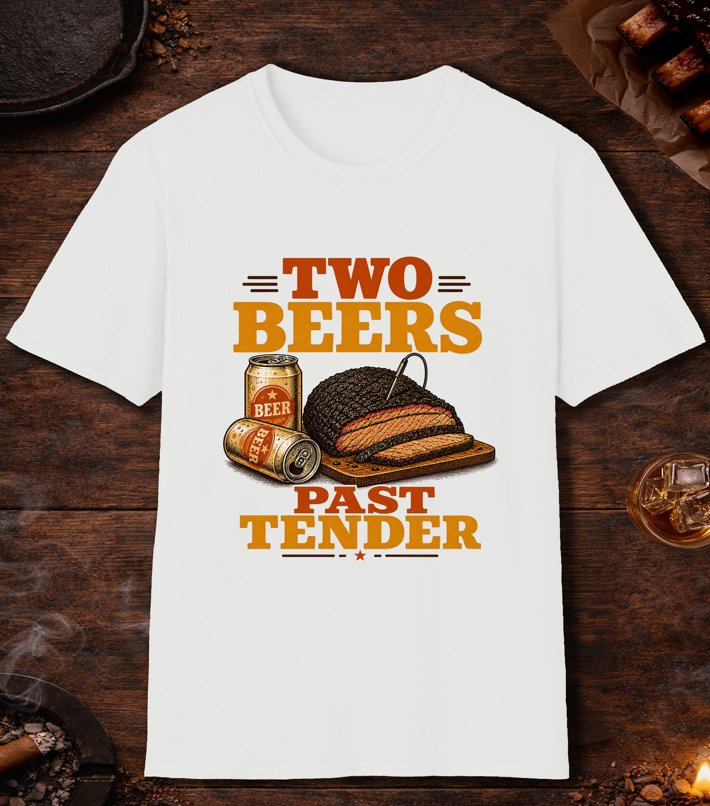 Two Beers Past Tender - White
