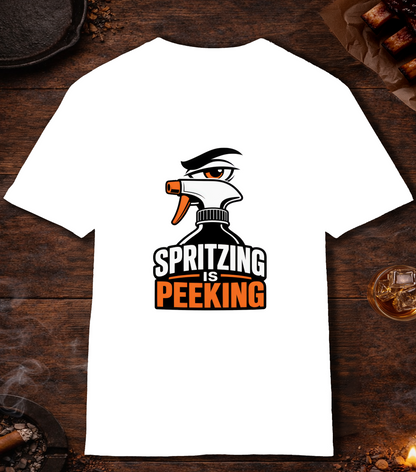 Spritzing Is Peeking T-Shirt - White