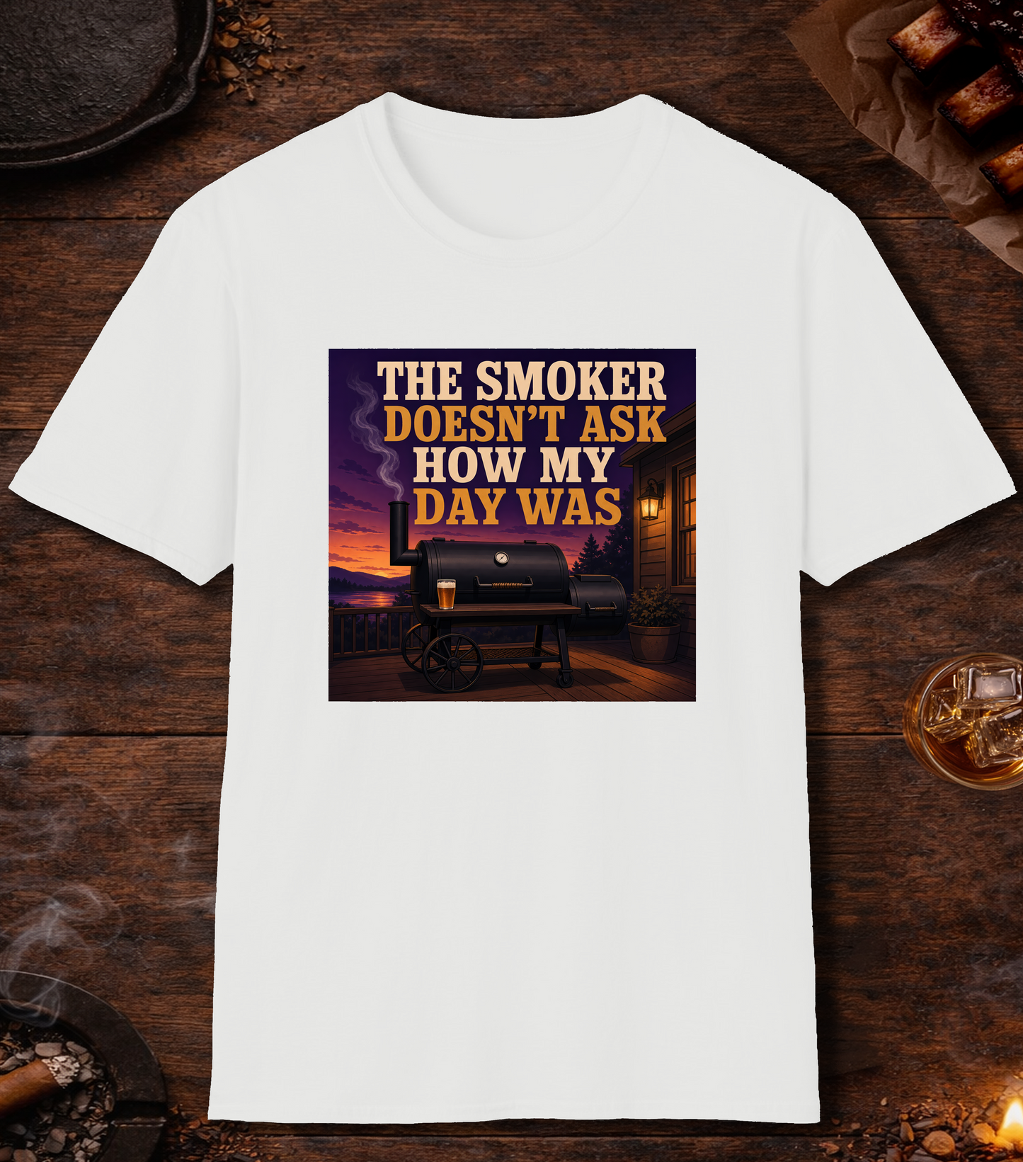 Doesn't Ask About My Day T-Shirt - White