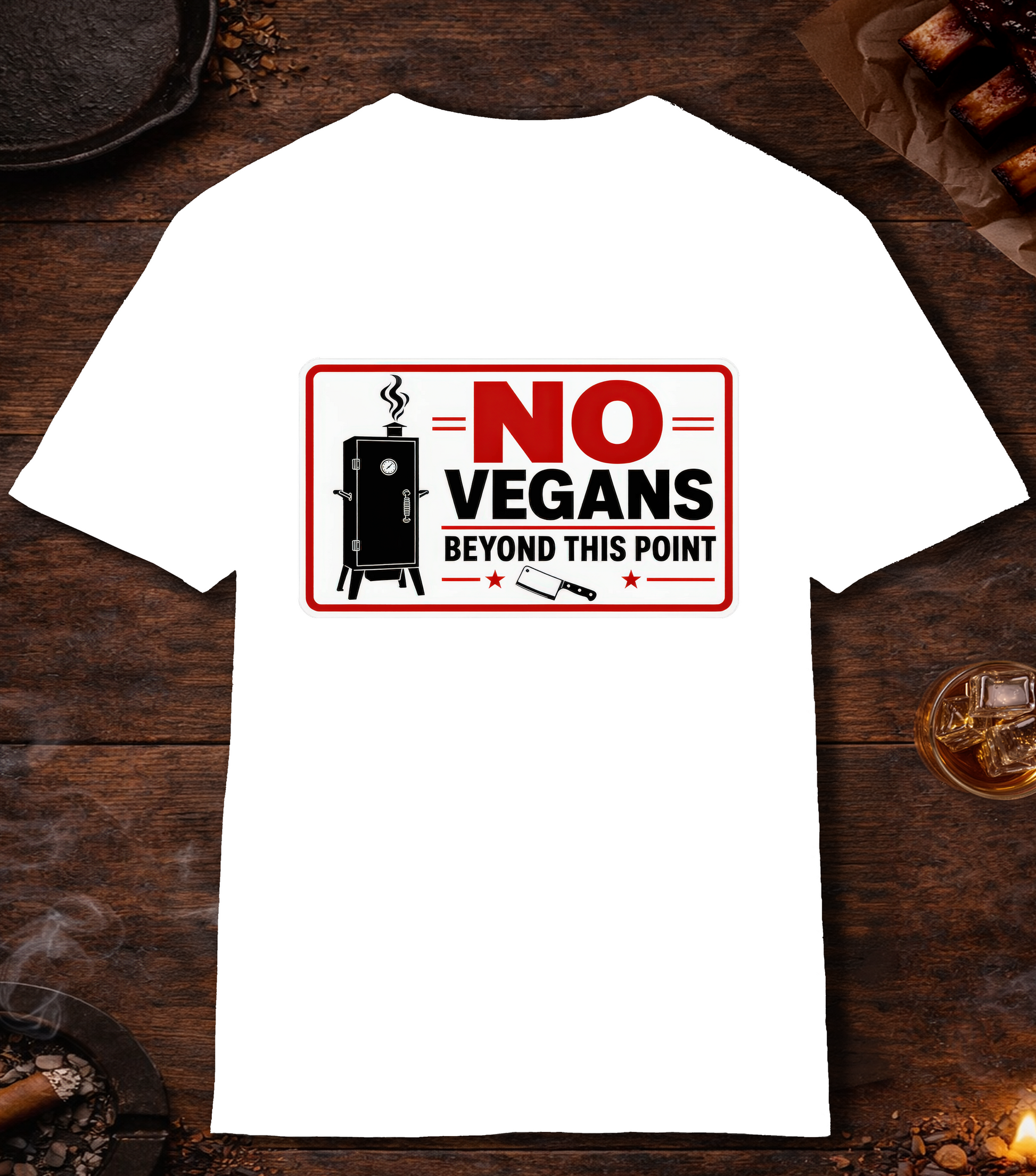 No Vegans T-Shirt - White