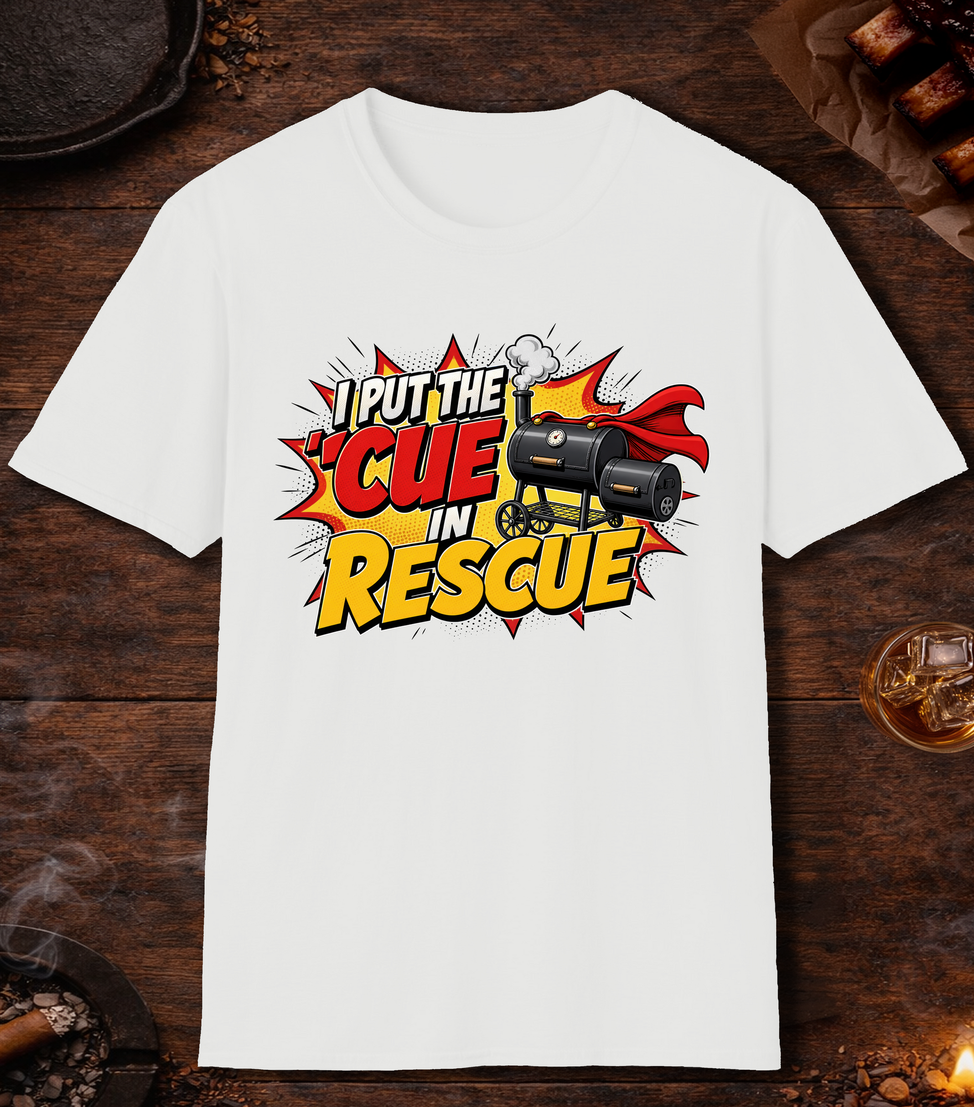 Cue in Rescue T-Shirt - White
