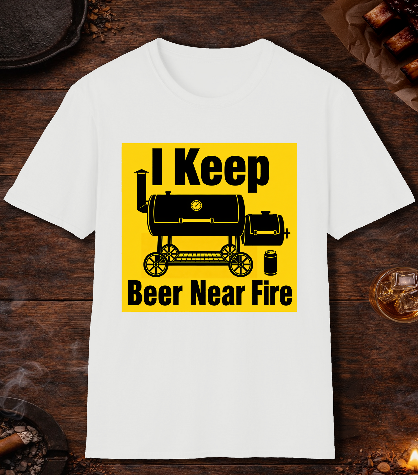 I Keep Beer Near Fire - White