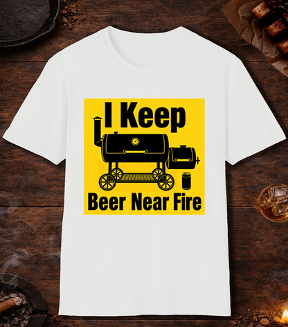I Keep Beer Near Fire - White