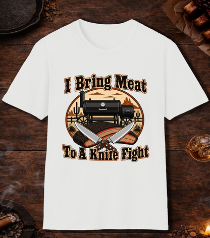 I Bring Meat To A Knife Fight - White