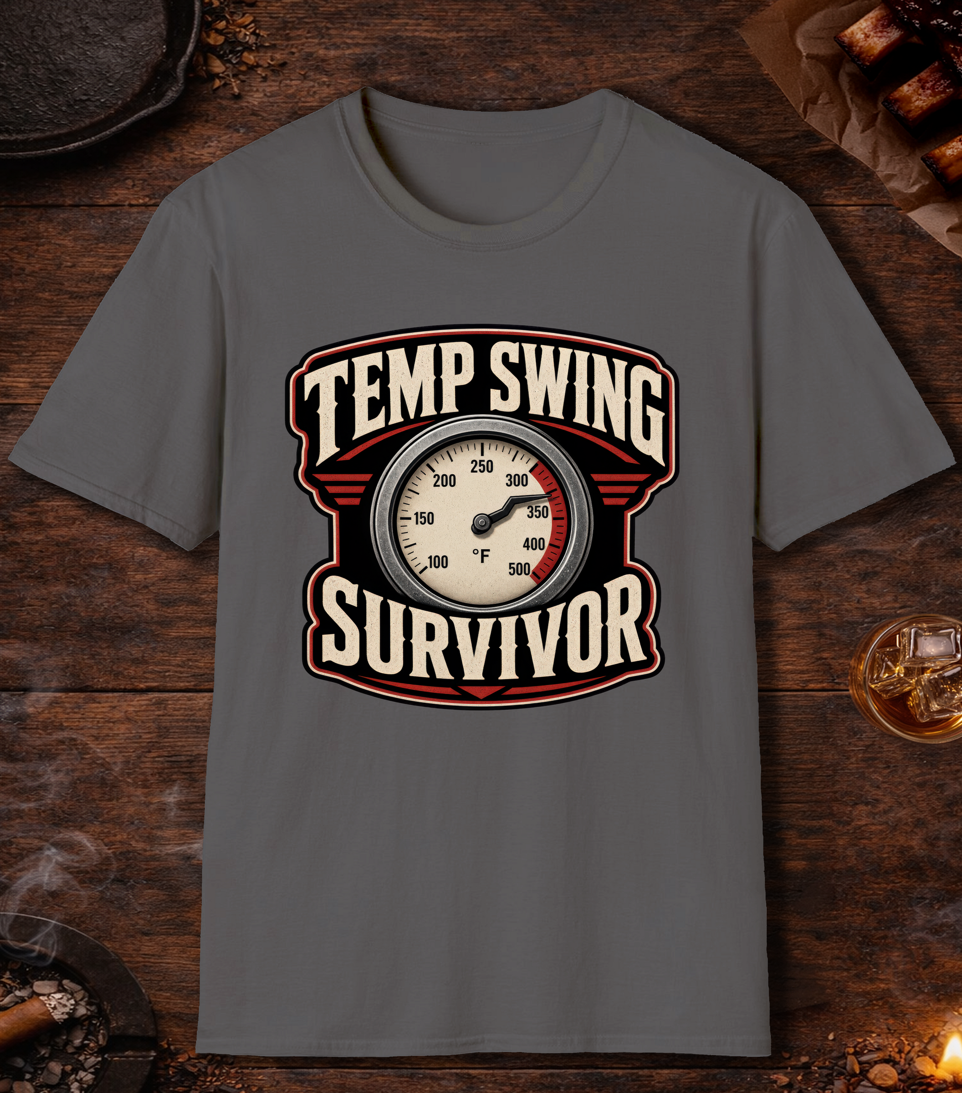 Temp Swing Survivor T-Shirt - Charcoal