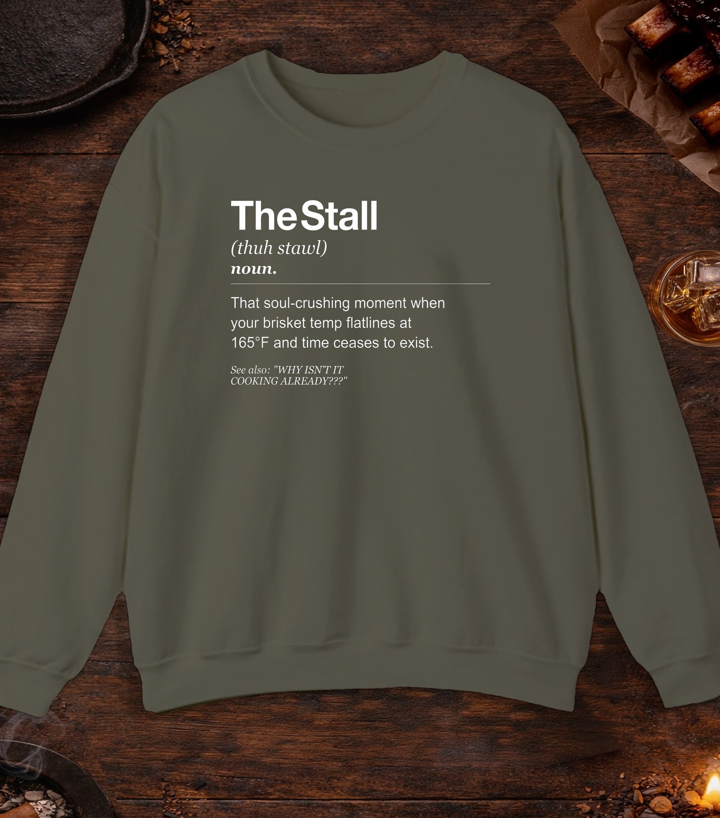 The Stall Definition Crewneck - Military Green