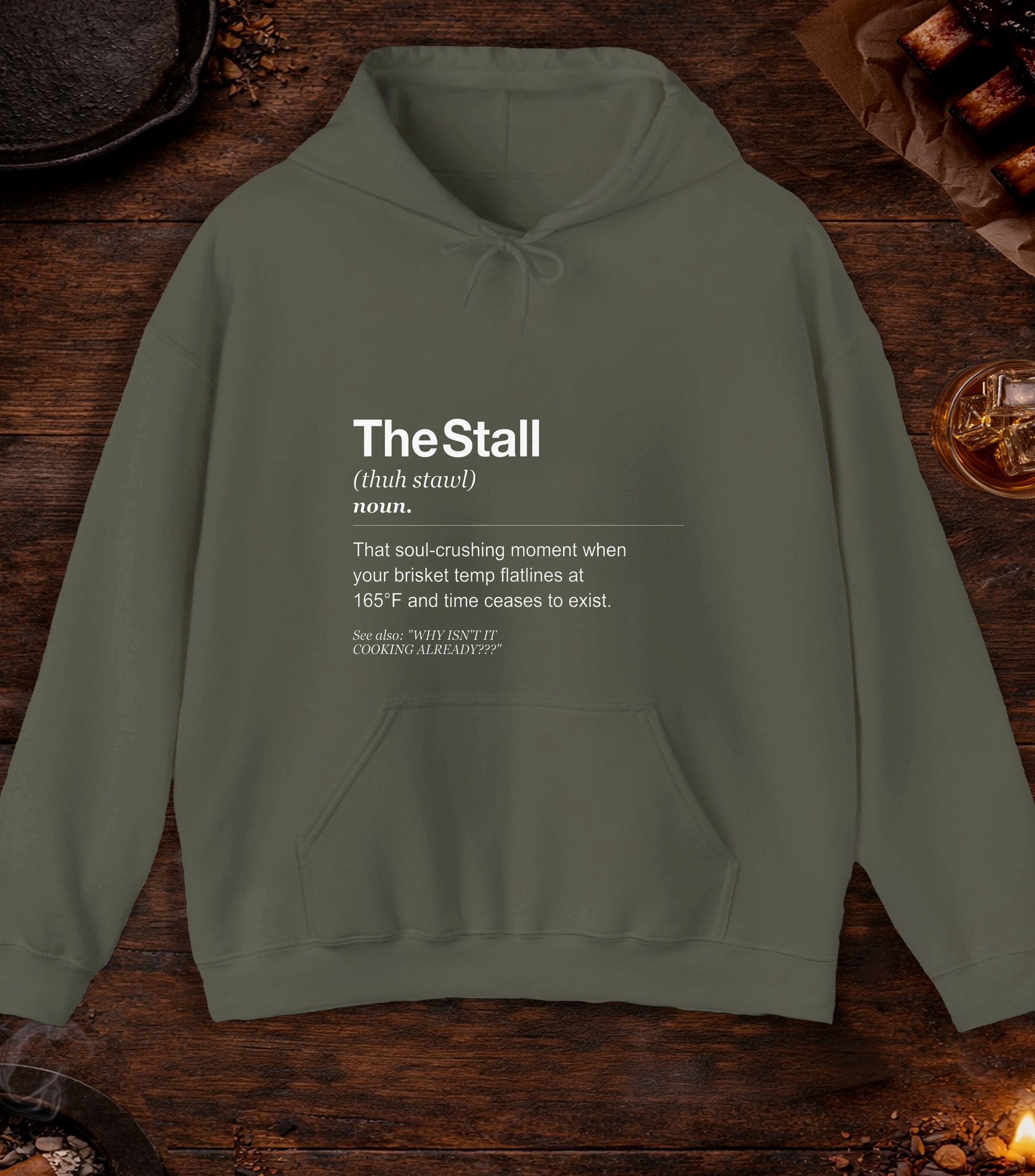 The Stall Definition Hoodie - Military Green