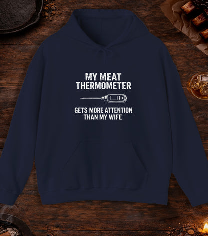 Thermometer More Attention Than Wife Hoodie - Navy