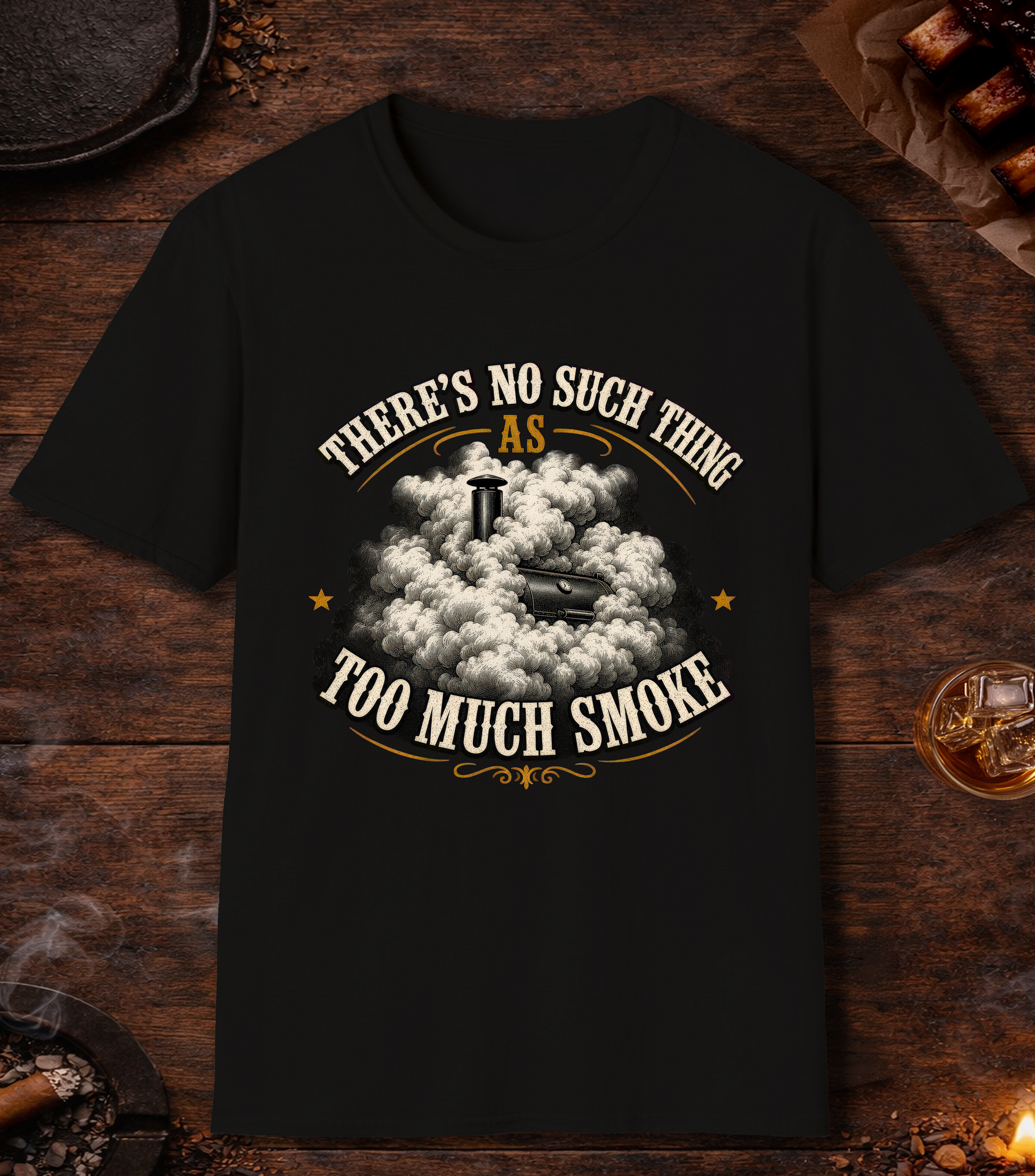 Too Much Smoke T-Shirt - Black
