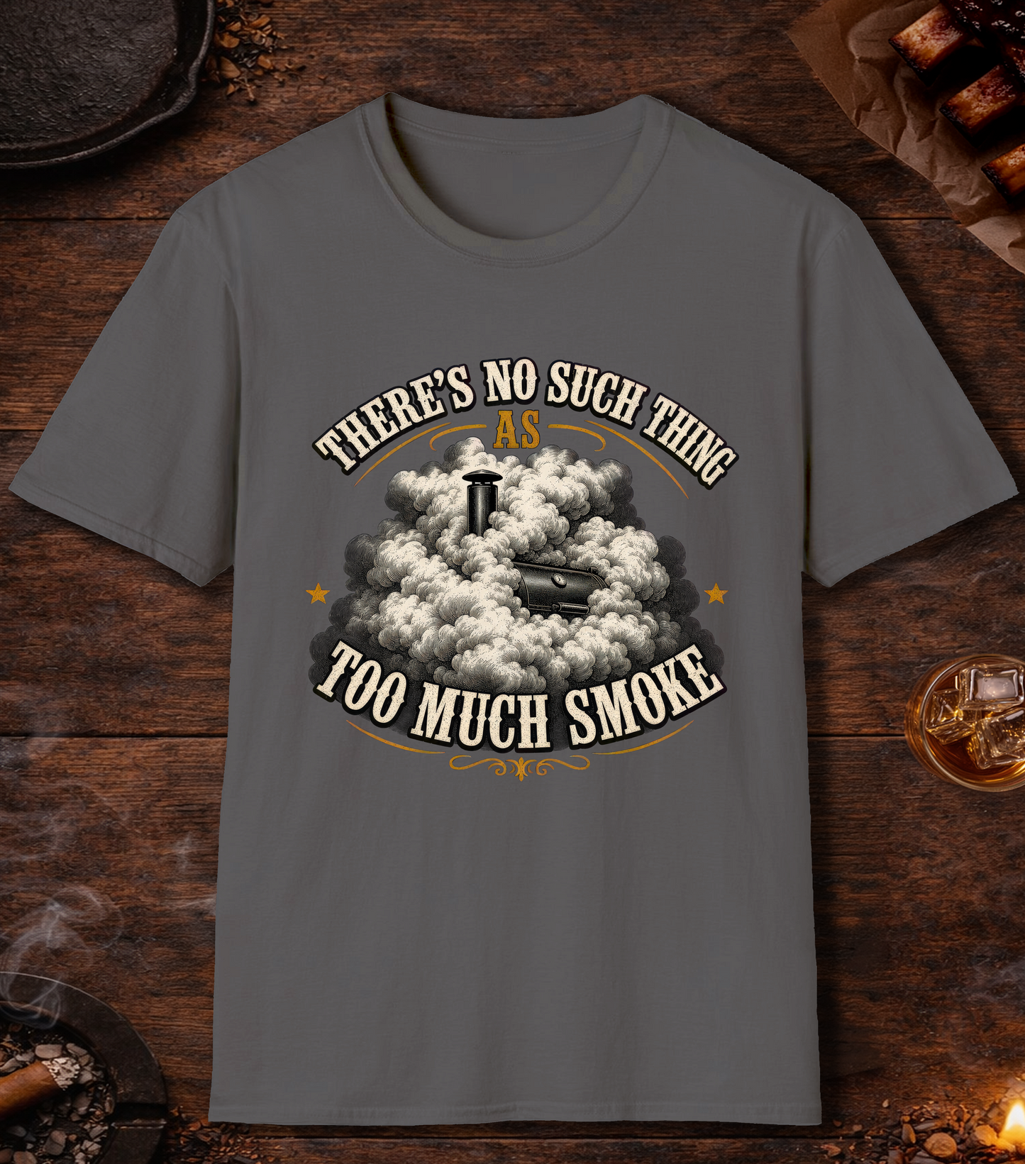 Too Much Smoke T-Shirt - Charcoal