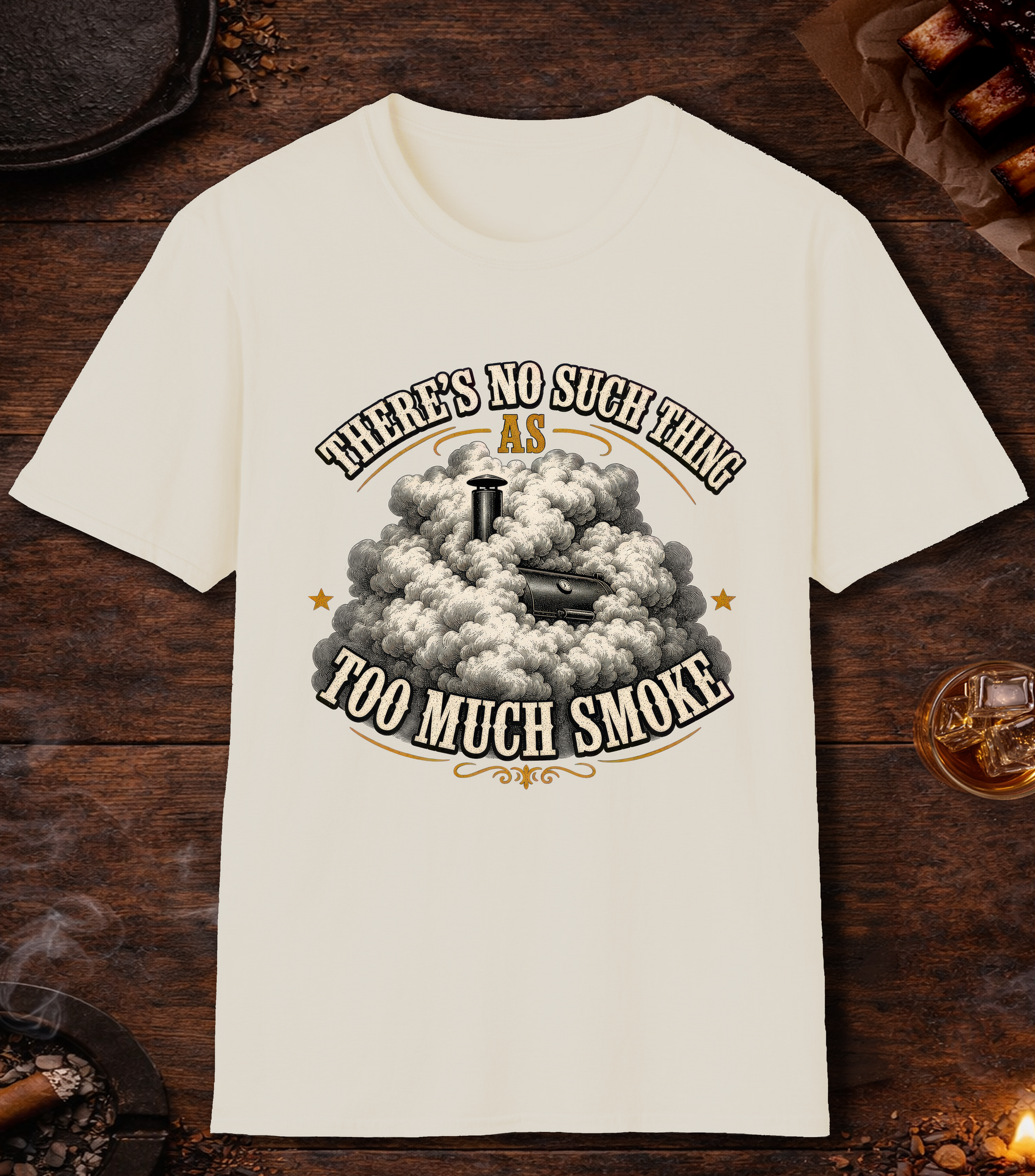 Too Much Smoke T-Shirt - Natural