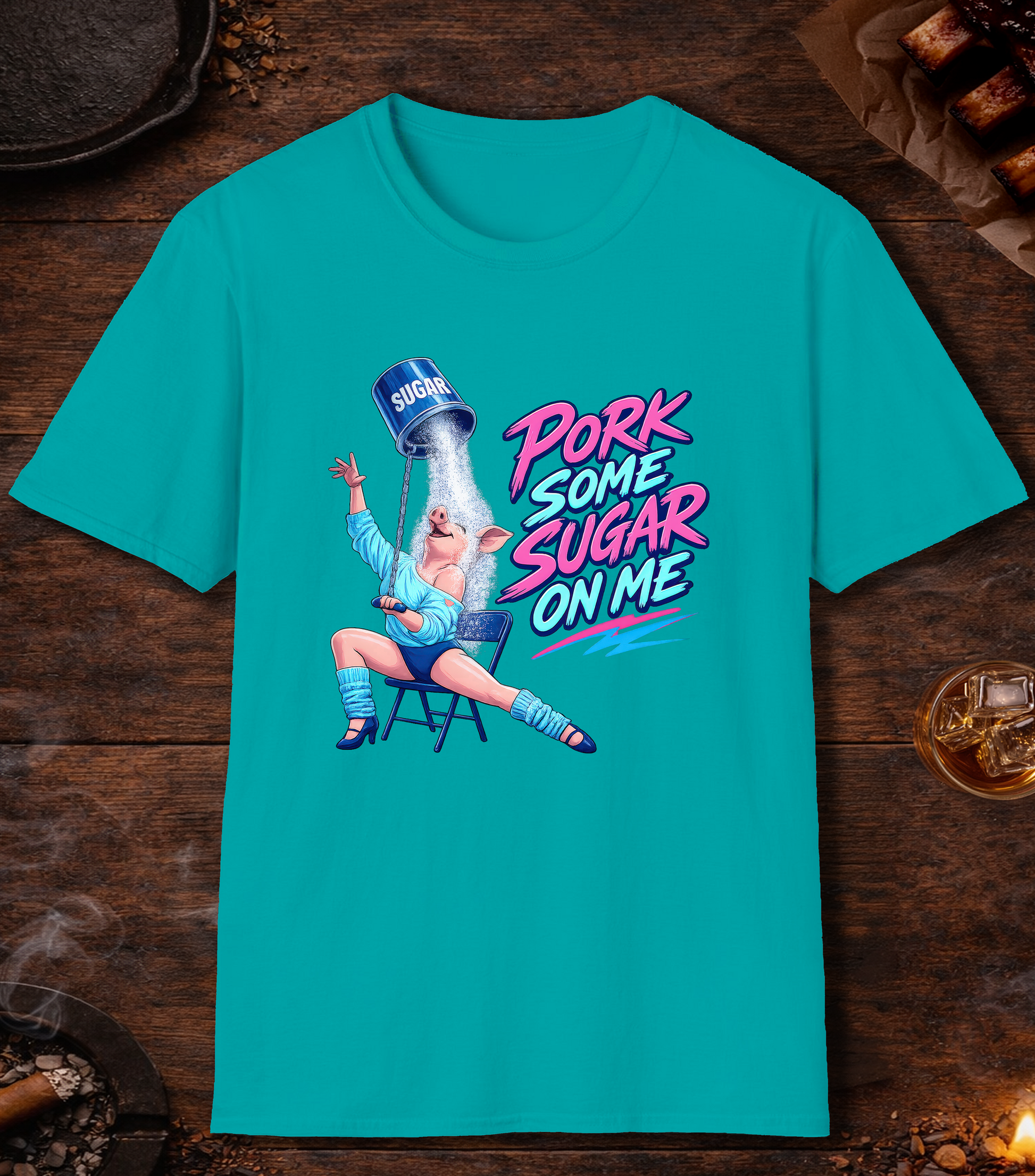 Pork Some Sugar On Me T-Shirt - Tropical Blue