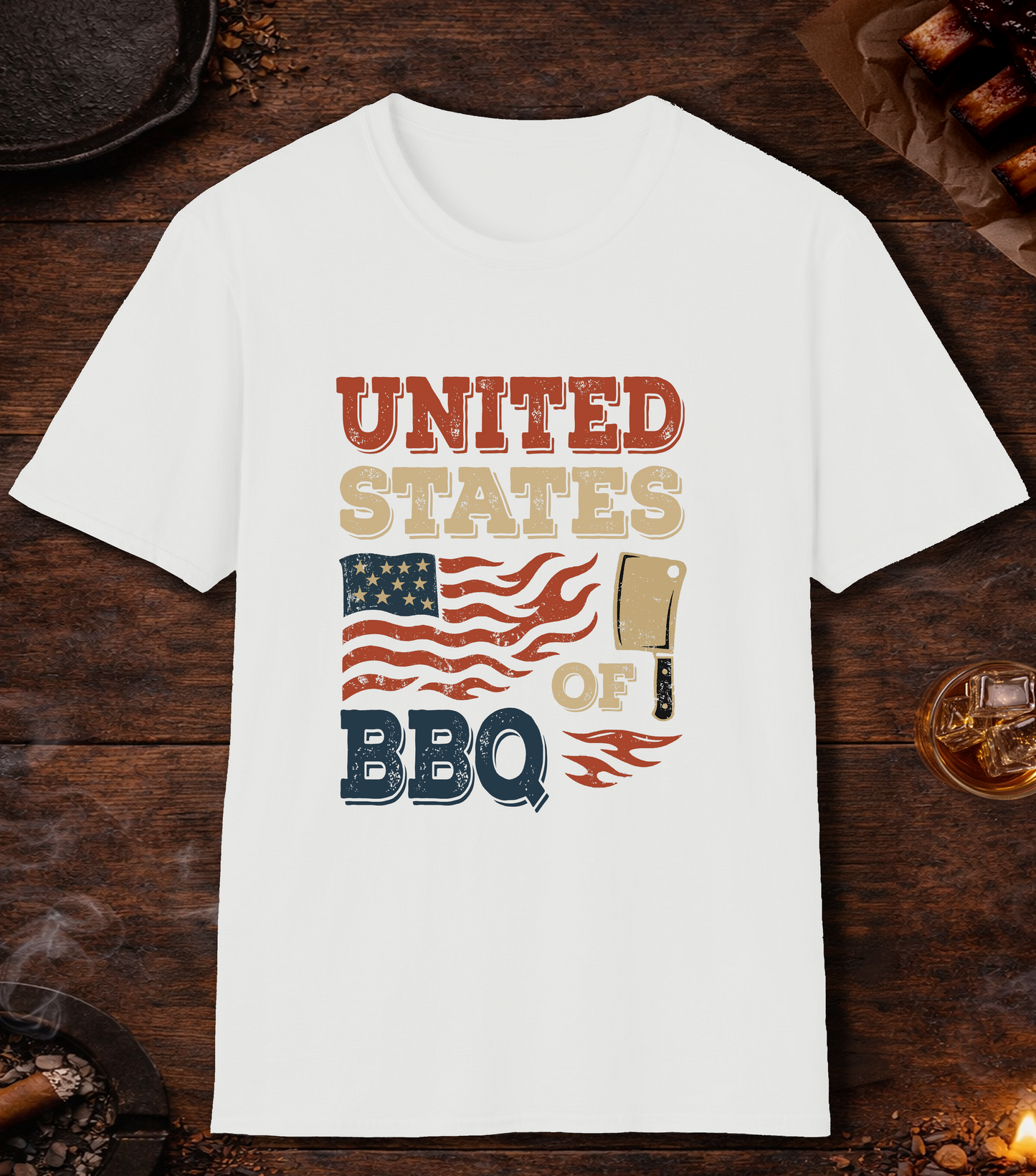 United States Of BBQ T-Shirt - White