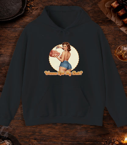 Wanna Rub My Butt Hoodie - Black