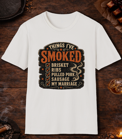 Things Ive Smoked Marriage T-Shirt - White