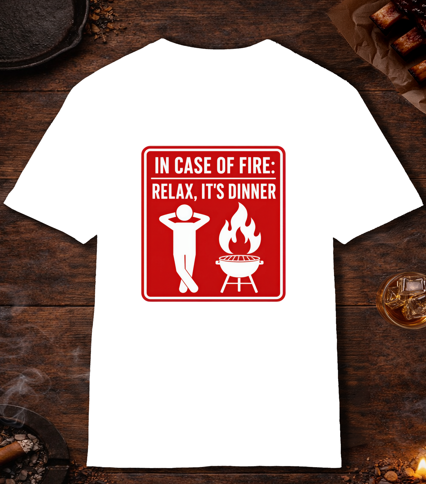 In Case of Fire T-Shirt - White