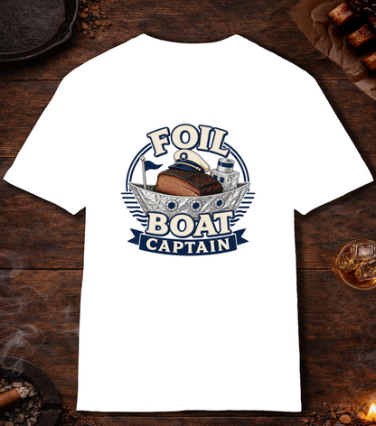 Foil Boat Captain T-Shirt - White