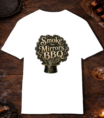 Smoke and Mirrors BBQ T-Shirt - White