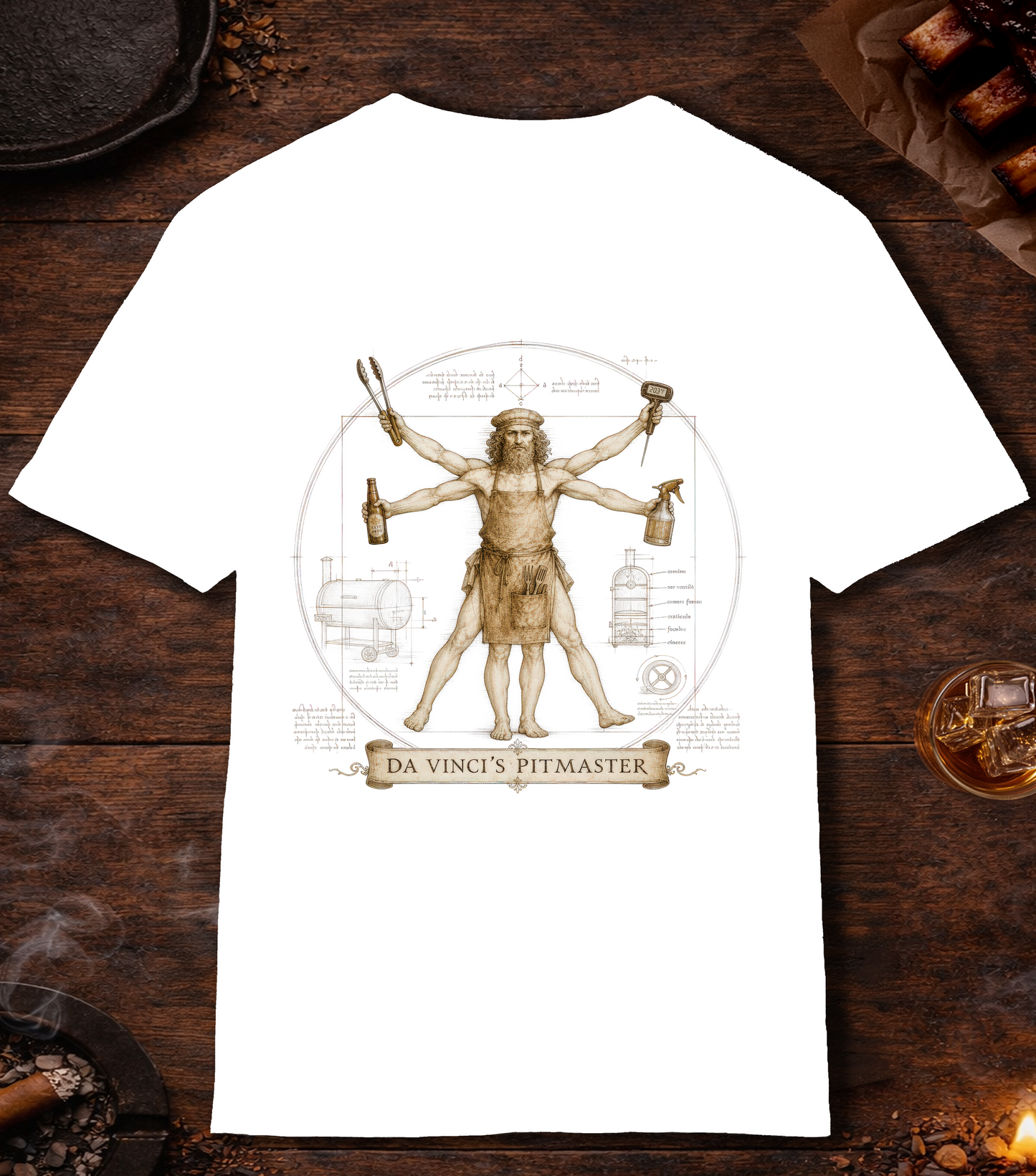Da Vinci's Pitmaster T-Shirt - White