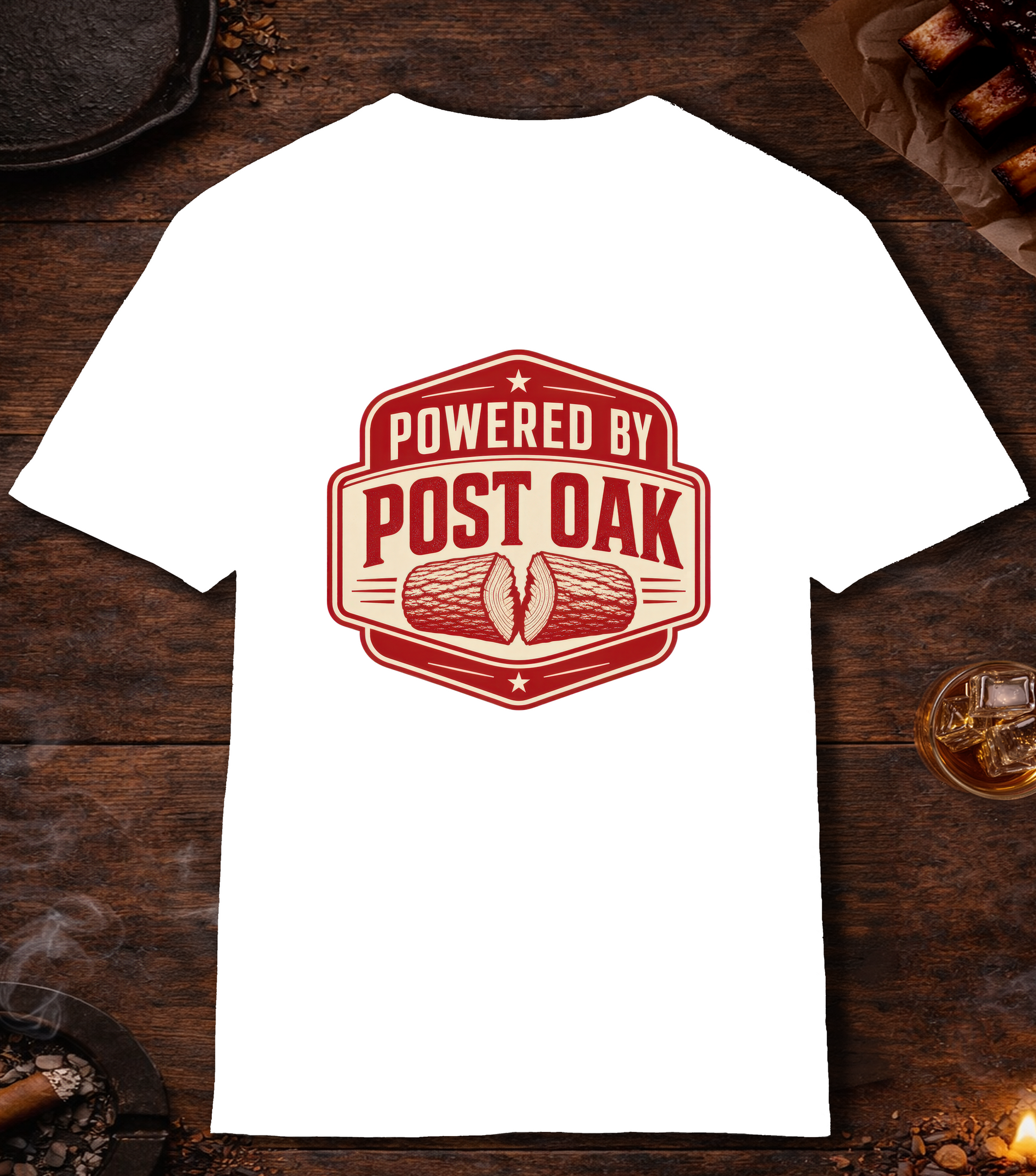 Powered by Post Oak T-Shirt - White