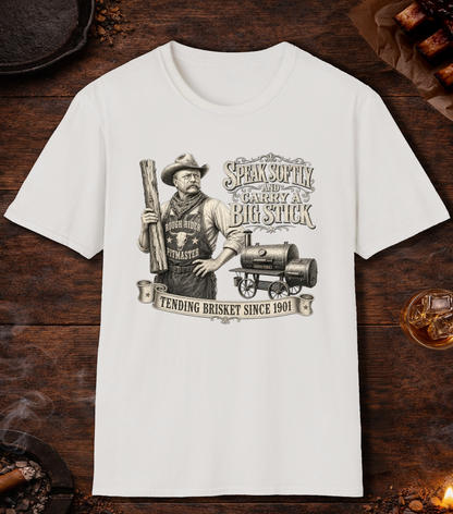 Teddy Roosevelt Pitmaster T-Shirt - White