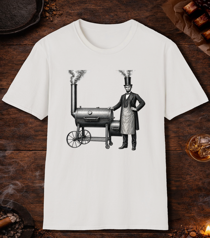 Abe Lincoln Stovetop T-Shirt - White