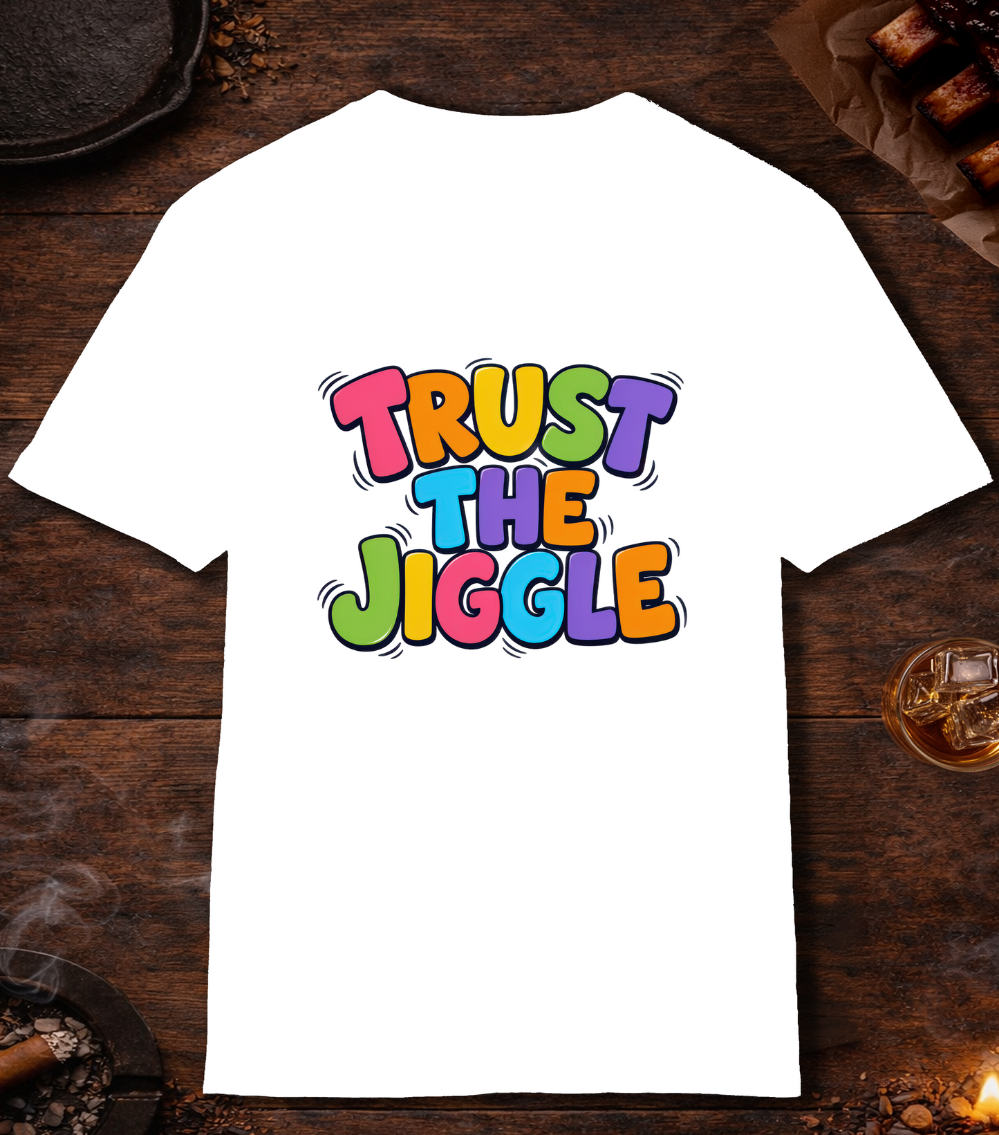 Trust the Jiggle T-Shirt - White