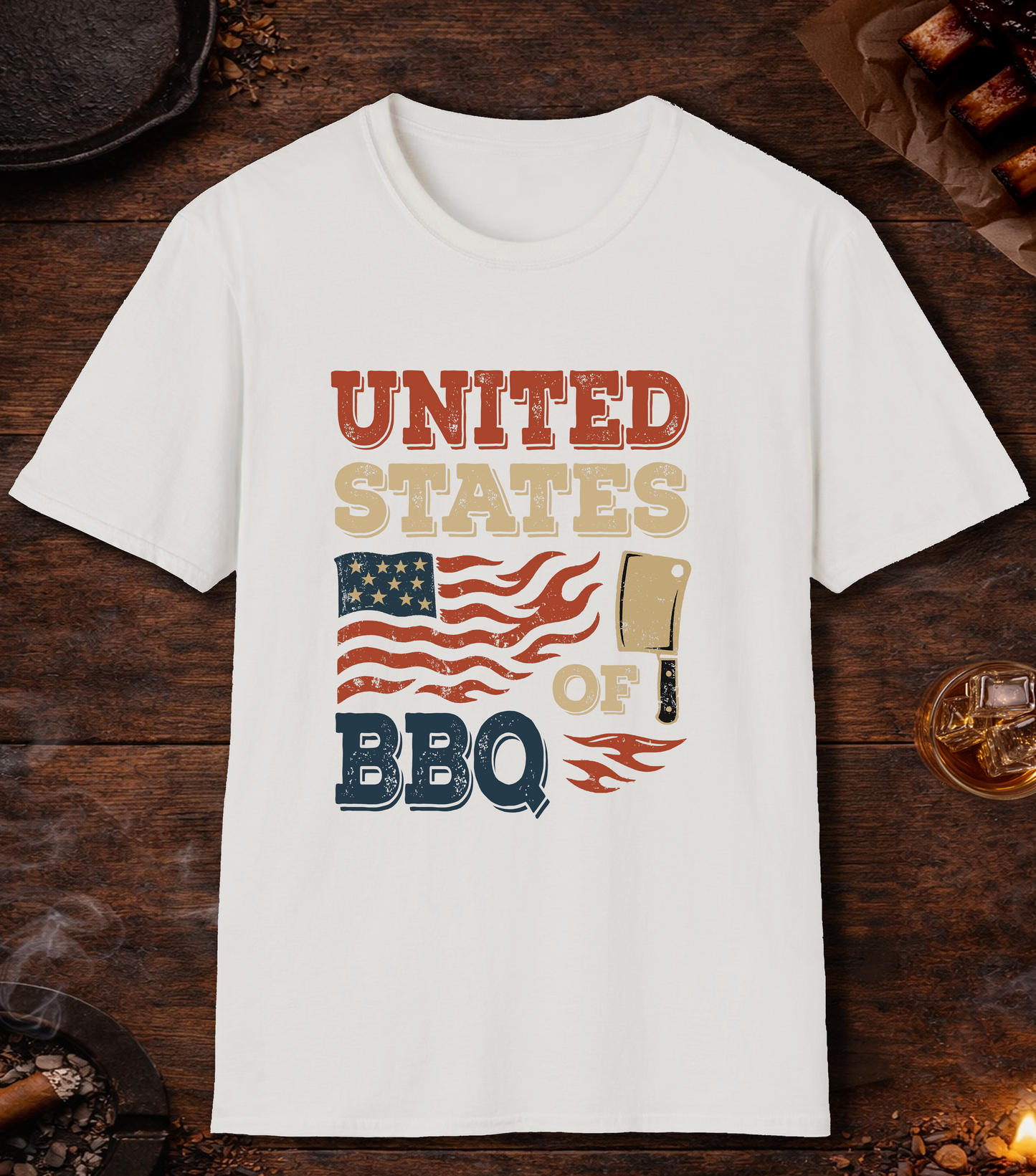 United States Of BBQ T-Shirt - White