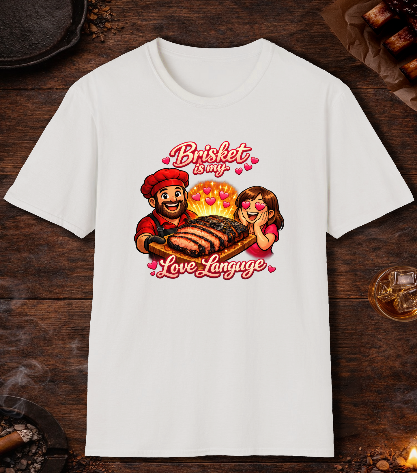 Brisket Is My Love Language T-Shirt - White