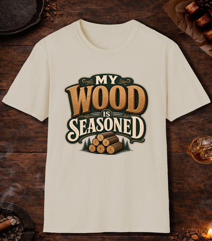 Wood Is Seasoned T-Shirt - Sand
